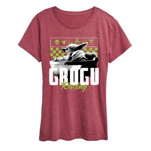 Women's - Star Wars - The Mandalorian Grogu Racing Jersey Short Sleeve Graphic T-Shirt - 1 of 4