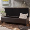 Christopher Knight Home York Contemporary Birch Wood Upholstered Storage Ottoman - 2 of 4