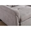 VYNXARIA 35" Gray Woven Convertible Loveseat,living romm sofas - 3 of 4