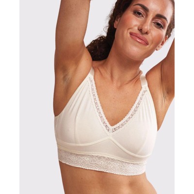 Anaono Women's Molly Pocketed Post-surgery Plunge Bra Ivory - Small : Target