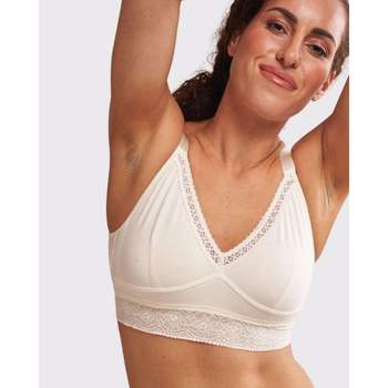 Anaono Women's Molly Pocketed Post-surgery Plunge Bra Sand - Large