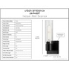 Urban Ambiance Luxury Cosmopolitan Wall Sconce 12.625''H x 5''W,  Midnight Black Finish,  Tustin Collection, UHP4057 - 3 of 4