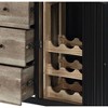47" Zudora Kitchen and Dining Cabinet Antique Oak and Sandy Black Finish - Acme Furniture: Metal Frame, Divided Storage, Wood Composite - 4 of 4
