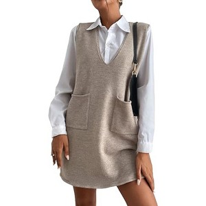 beige sweater vest dress Lexie Sweater Vest Cream main image 1