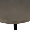 Manchester Modern Concrete and Acacia Round Coffee Table Gray - Armen Living: Mid-Century Style, 4-Leg Wood Base, Spot Clean - 3 of 4