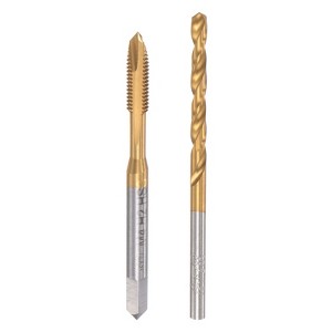 Unique Bargains 6542 High Speed Steel Titanium Plated Spiral Point Thread Tap and Twist Drill Bit Set - 1 of 4