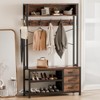 GIKPAL 6-in-1 Hall Tree with Bench, Entryway Coat Rack with 7 Hooks, Shoe Storage, 3 Drawers, and Top Shelf, Entry Organizer for Hallway or Mudroom - 3 of 4