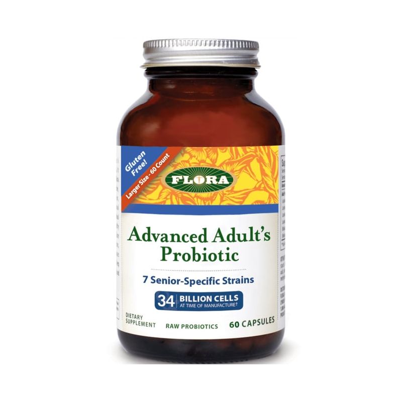 Flora Advanced Adult's Probiotic 34 Billion Cfu 60 Capsules, 1 of 3