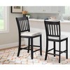 Vynxaria Black and White Rubberwood Dining Chairs Set of 2 - 2 of 4