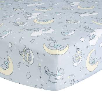 Lambs & Ivy Disney Baby Cozy Friends Winnie The Pooh Fitted Crib Sheet - Gray