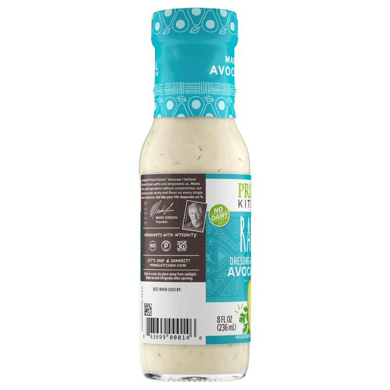 Primal Kitchen Dairy-Free Ranch Dressing with Avocado Oil - 8 fl oz, 3 of 16