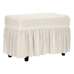 Unique Bargains Stretch Scratch-Resistant Bubble Lattice Footstool Cover Fit Length 24"-39" - 1 of 4