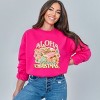 Aloha Christmas Surfing Santa - Women's Graphic Sweatshirt - 3 of 4