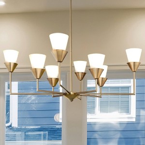 Urban Ambiance Luxury Posh Indoor Chandelier,  14-3/8''H x 40"W x 40''D,  Soft Gold Finish, UHP5043 - 1 of 4