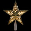 Northlight 8.5" Lighted Gold and White Star Cut-Out Design Christmas Tree Topper - Clear Lights - image 3 of 4