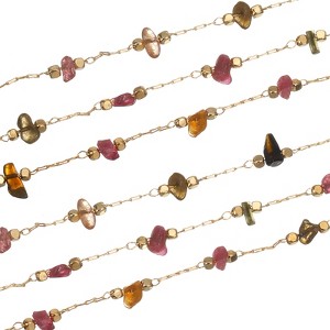 Unique Bargains Brass Smooth Decoration Irregular Gemstone Chains for Jewelry Making Craft - 1 of 4