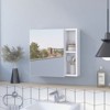 SEVOBAL Bathroom Storage Cabinets Cabinet with Mirror, 5-Tier Organizer 3 Internal Shelves, 2 External Shelves for Bathroom, White, 23.2"*19.7"*5.5" - 4 of 4