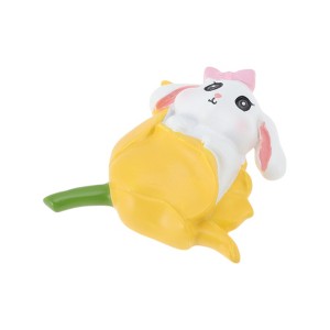 Unique Bargains Decorative Magnets Magnetic Fridge Sticker Irregular Shape Male Rabbit with Flowers Synthetic Resin 1Pc - 1 of 3