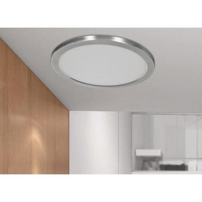 ModPLUS Brushed Steel 12" LED Flush Mount Ceiling Light