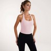 Anna-Kaci Active Women's Halter Neck Cropped Tank Top with Built-In Bra and Stretch Fabric for Workout or Casual Wear - 3 of 4