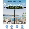 9FT Outdoor Patio Umbrella with Push Button Tilt & Crank, Market Umbrella, 8 Sturdy Ribs UV Protection for Garden Backyard Pool Deck - 3 of 4