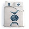 Deny Designs Kris Kivu Blue Moon Phases Watercolor Duvet Cover and Pillow Shams - 2 of 4