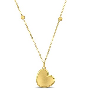 EVERLY JEWELRY | 14K Yellow Gold Heart Pendant with Chain - 18 inch - 1 of 4