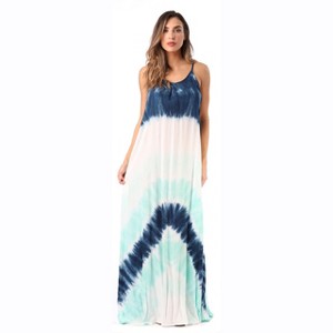 Riviera Sun Rasta Maxi Dresses for Women (Navy / White / Emerald, Medium) - 1 of 3