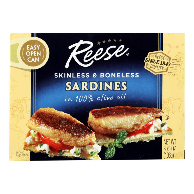 Reese Skinless & Boneless Sardines in Olive Oil - Case of 10/3.75 oz, 2 of 7
