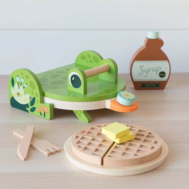Manhattan Toy Ribbit Waffle Maker Toddler & Kids Pretend Play Cooking Toy Set, 1 of 11