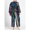 ELOQUII Women's Plus Size Multicolor Stripe Sequin Jumpsuit - image 3 of 4