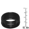 Steeltime Men's black rubber and black ip stainless steel band ring. Size 9-12 - 3 of 4