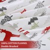 Christmas Flannel Sheets King, 100% Cotton Printed Bed Sheet Set, Soft Heavyweight Brushed Flannel, 16 Inches Deep Pocket Winter Warm Sheets 4 Piece - 4 of 4
