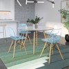 LeisureMod 5-Piece Dining Set, 4 Chairs, 1 Round Dining Table Dover Collection - 2 of 4