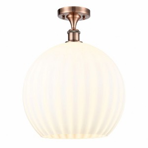 White Venetian - 1 Light Semi-Flush Mount In Modern Style-17.88 Inches Tall and 13.75 Inches Wide - 1 of 1