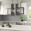 Modern Rectangular Chandelier 8-Light Black and Gold Island Lighting Fixture for Dining Room - 2 of 4