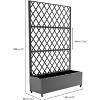 Metal Planter Box with Diamond Lattice Trellis, 72"x47"/72"x35" Raised Garden Bed with Privacy Screen for Climbing Plants - 3 of 4