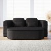 KWPZQEB 75'" 2-in-1 Sofa with Multi Functional Blanket, Floor Folding Sofa Bed with 2 Pillows, Convertible Upholstered Sofa Bed for Living Room - 2 of 4