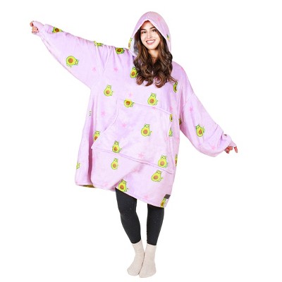 Tirrinia Women Printed Oversized Fleece Wearable Blanket Hoodie Sweatshirt Soft Cozy Gift Wife Woman