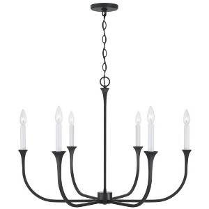 Capital Lighting Decklan 6 - Light Chandelier in  Black Iron - 1 of 4