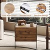 Racxily Double-drawer Nightstand, MDF sticker, Side Tables with 2 Drawers, Bedroom End Table for Entryway, College Dorm, Classic - 3 of 4