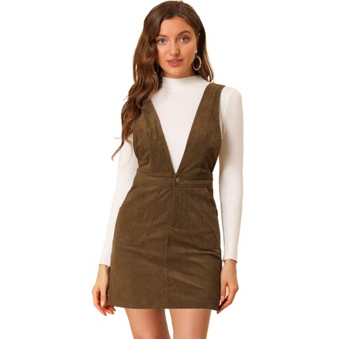 Tan shop skirt overalls