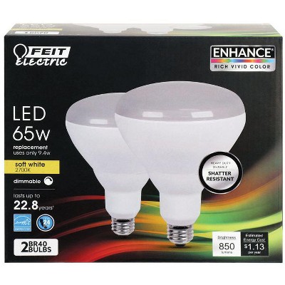 Feit Electric Enhance Br40 E26 (medium) Led Bulb Soft White 65 Watt ...