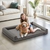 Artloge Luxury Dog Sofa Microfiber Leather Pet Bed Indoor Orthopedic Dog Couch Jumbo Indoor Furniture with 3-sided Supportive Pillow & Foam Base - 2 of 4