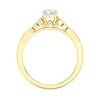 GILDED 1/2 CTTW Lab Grown Diamond Engagement Ring in 14KT Gold Plating Over Sterling Silver, Size 7 - 3 of 4