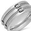 Steeltime Men's stainless steel wire inlay ring - 2 of 4