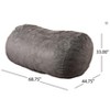 CAVINAS Suede Cylindrical Bean Bag Chair for Adults & Kids,Soft Bean Bag Ottoman,Accent Chairs for Living Room - 4 of 4