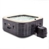 Intex PureSpa Plus Greystone Inflatable Square Outdoor Hot Tub Spa, 83" x 28" with PureSpa Maintenance Accessory Brush, Skimmer, and Scrubber Kit - 2 of 4