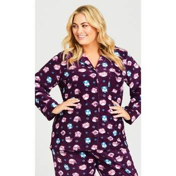 ENJOYNIGHT Sleepwear Women's Nightgown Printed Sleep Shirt Short Sleeve  Sleep Tee Cotton Nightshirt (Purple, Small-Medium) at  Women's  Clothing store