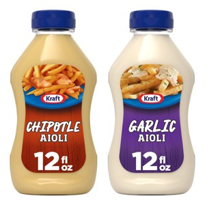 Kraft 12 fl oz Chipotle Aioli + 12 fl oz Garlic Aioli - 1 of 4